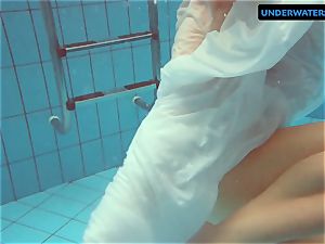 ginger-haired Diana scorching and horny in a milky dress