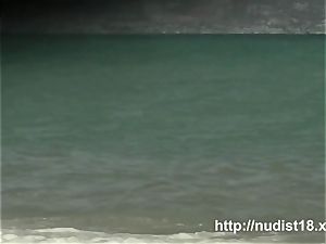 nudist beach voyeur shoots nude babes sunbathing